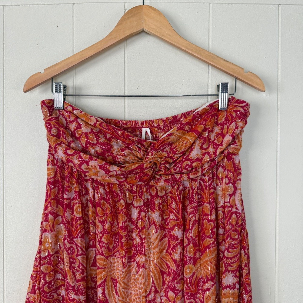 Anthropologie Strapless Floral Lagenlook‎ Harem Jumpsuit Size S Hippie Festival - Picture 6 of 13